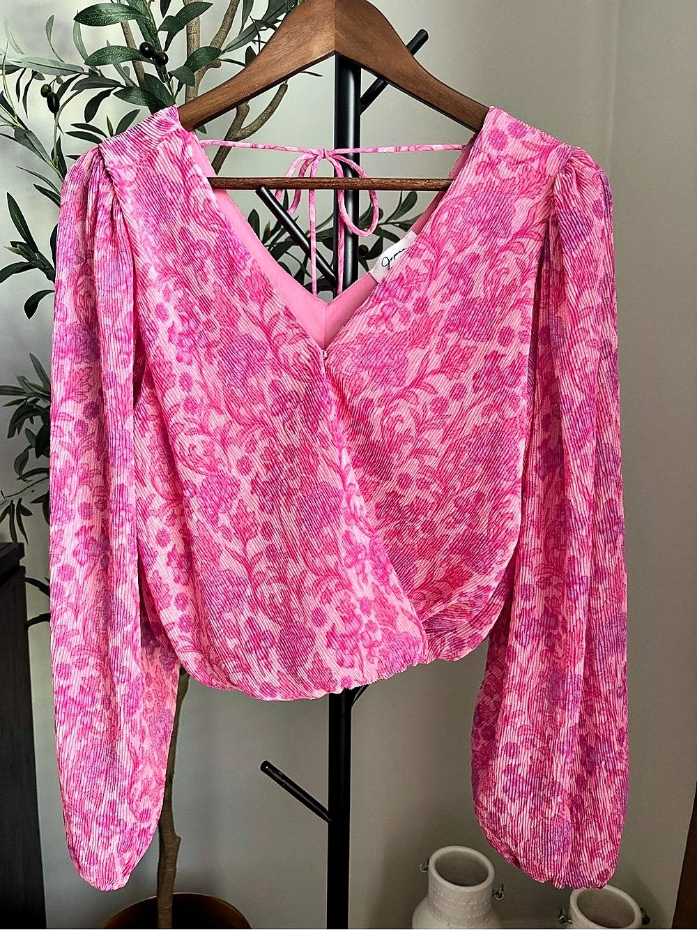 Print Floral Blouse Size Medium Like New